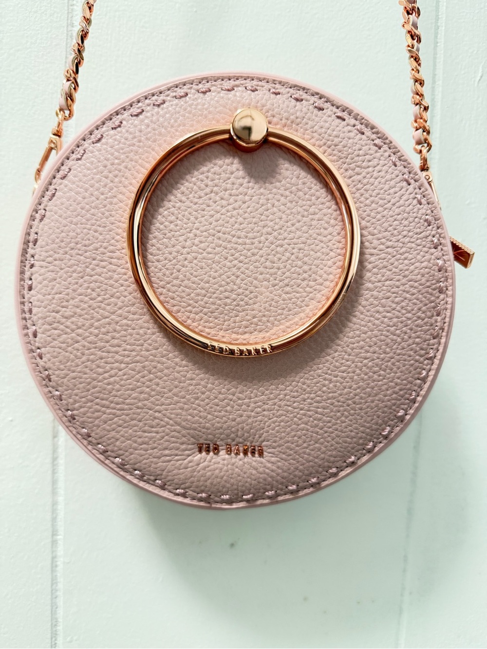 Ted Baker Blush Pink Round Crossbody with Rose-Gold Ring - Picture 3 of 6